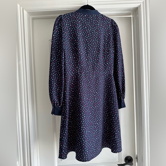 Kate Spade Lips Crepe Dress In Parisian Navy 4 - Picture 7 of 7